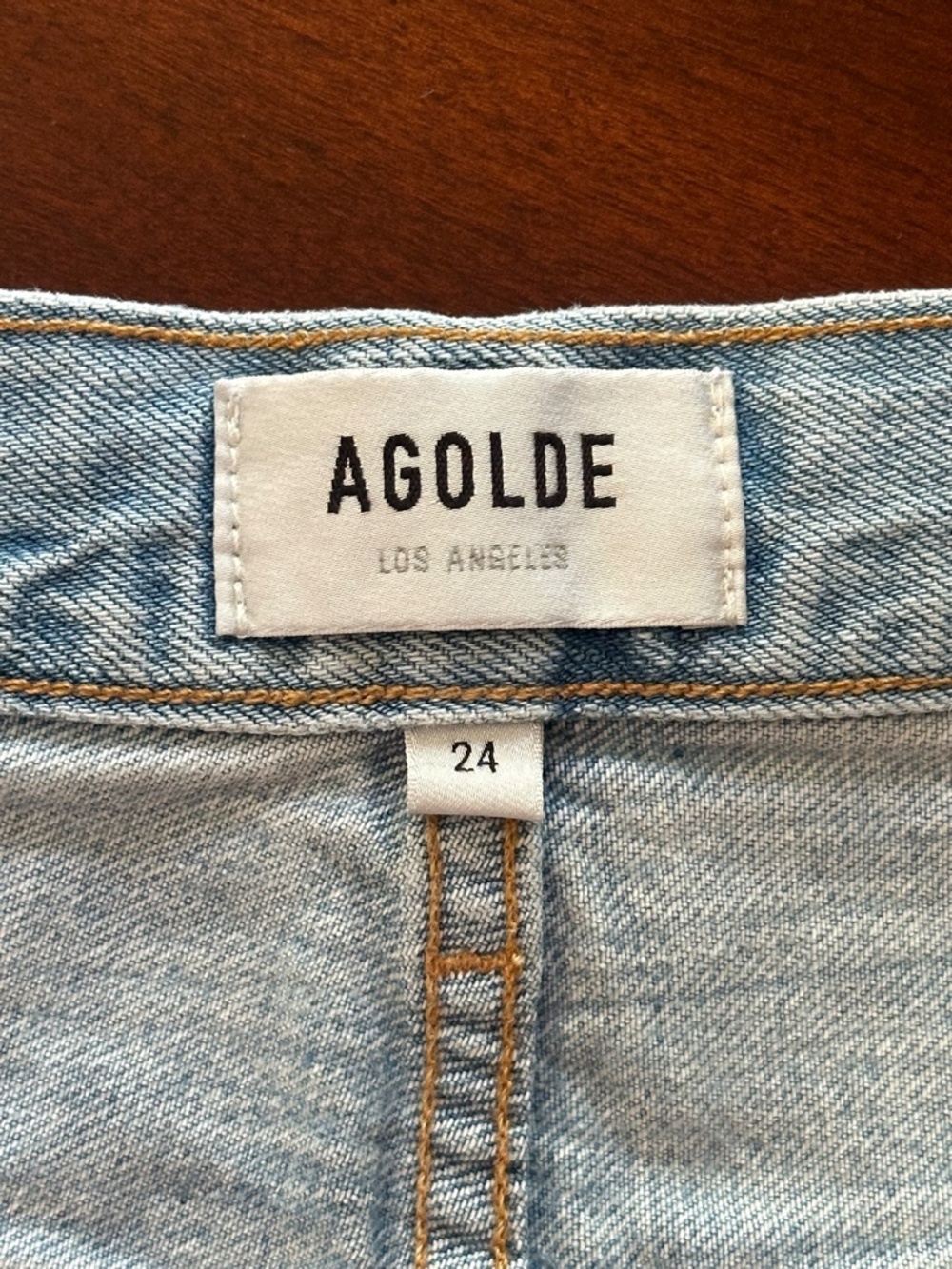 AGOLDE Criss Cross Upsized Jean Suburbia Light Wash Blue Women’s Size 24 - Picture 11 of 15